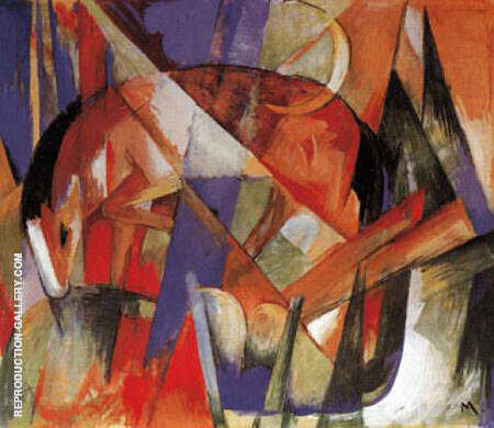 Fabulous Beast II Horse 1913 by Franz Marc | Oil Painting Reproduction