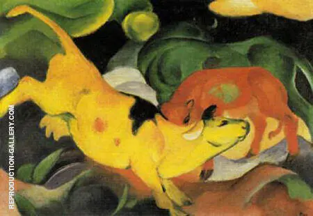 Cows Yellow Red Green 1912 By Franz Marc