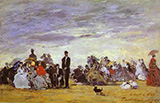 Beach at Trouville 1864 By Eugene Boudin