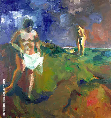 Two Bathers 1960 By Elmer Bischoff