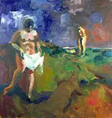 Two Bathers 1960 By Elmer Bischoff