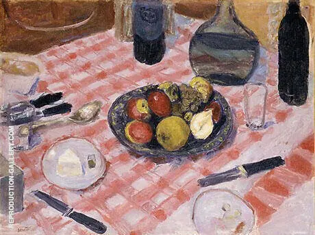 Checkered Tablecloth 1916 By Pierre Bonnard