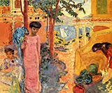 Girl with Parrot 1910 By Pierre Bonnard