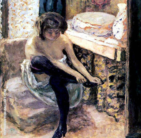 Woman in Black Stockings 1900 | Oil Painting Reproduction