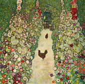 Garden Path with Chickens 1916 By Gustav Klimt