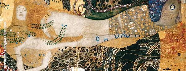Water Serpents I By Gustav Klimt