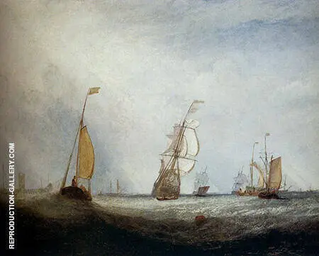Helvoetsluys Ships going out to sea 1832 By Joseph Mallord William Turner
