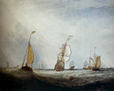 Helvoetsluys Ships going out to sea 1832 By Joseph Mallord William Turner