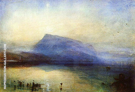 The Blue Rigi Lake of Lucerne Sunrise | Oil Painting Reproduction