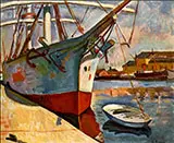Ship at Le Havre 1905 By Georges Braque