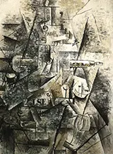 Clarinet and Bottle of Rum on a Mantelpiece 1911 By Georges Braque