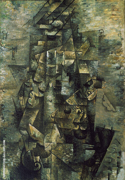 Man with a Guitar 1911 by Georges Braque | Oil Painting Reproduction