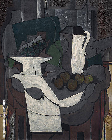 The Bowl of Grapes 1926 by Georges Braque | Oil Painting Reproduction