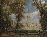 Salisbury Cathedral from the Bishop's Grounds By John Constable