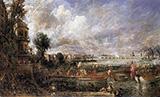 The Opening of Waterloo Bridge seen from Whitehall Stairs By John Constable