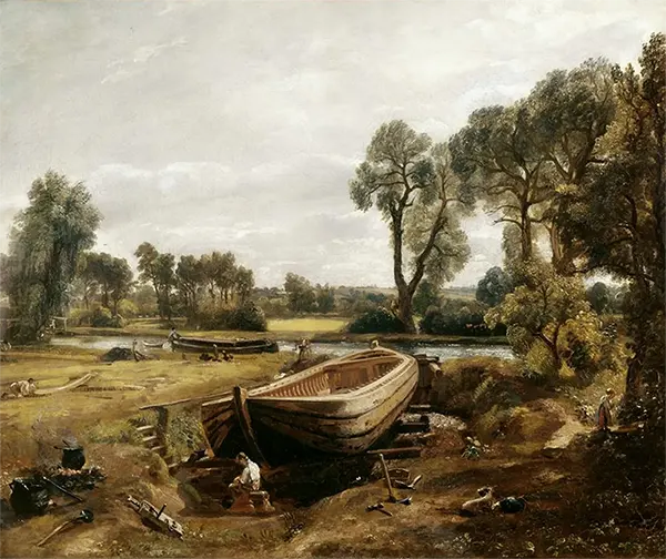 Boat Building near Flatford Mill 1815 By John Constable