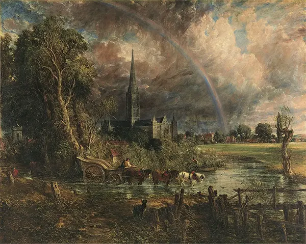 Salisbury Cathedral from the Meadows 1831 By John Constable