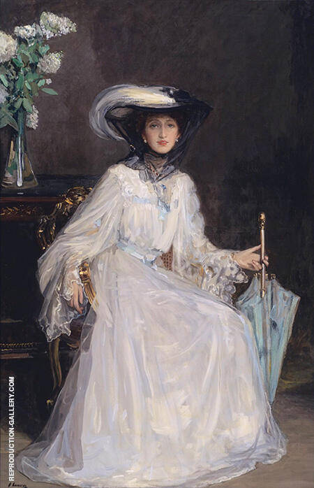Evelyn Farquhar 1907 by John Lavery | Oil Painting Reproduction