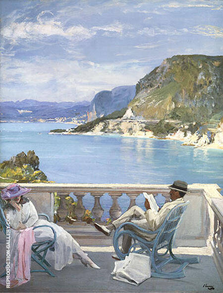 On the Riviera by John Lavery | Oil Painting Reproduction