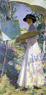 Mrs. Lavery sketching 1910 By John Lavery