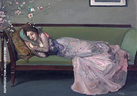 The Green Sofa By John Lavery