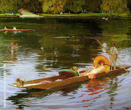 Boating on the Thames 1890 by John Lavery | Oil Painting Reproduction