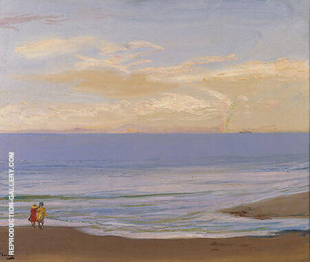 Beach Scene by John Lavery | Oil Painting Reproduction