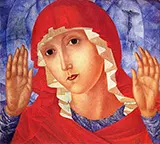 The Mother of God of Tenderness Towards Evil Hearts 1915 By Kuzma Petrov-Vodkin