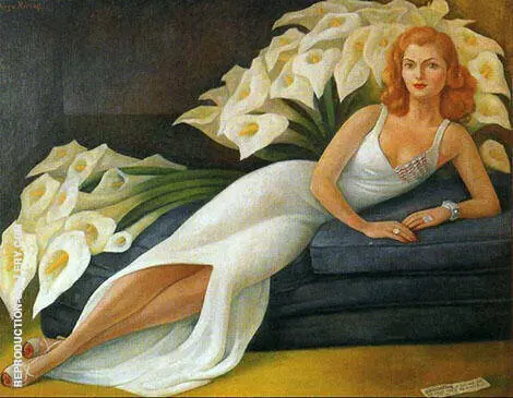 Portrait of Natasha Gelman By Diego Rivera