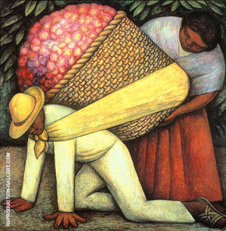 The Flower Carrier by Diego Rivera | Oil Painting Reproduction