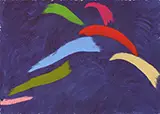 Leap On Blue 1976 By Jack Bush
