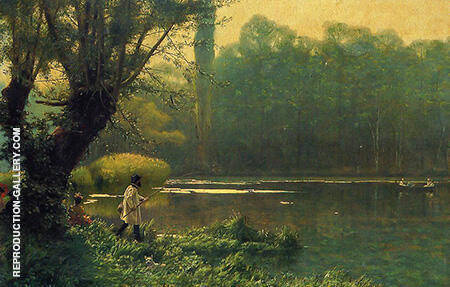 Summer Afternoon on a Lake c1895 | Oil Painting Reproduction