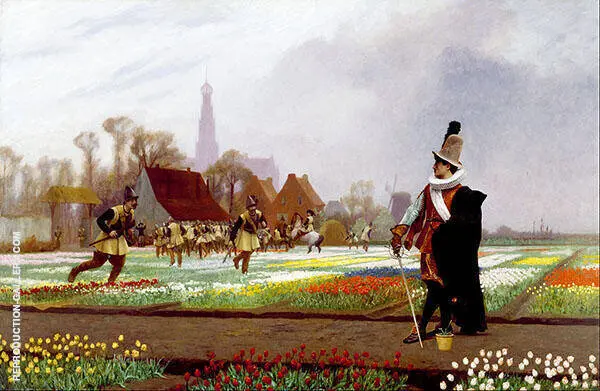 Duel among The Tulips 1882 By Jean Leon Gerome