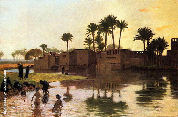 Bathers by the Edge of a River 1893 | Oil Painting Reproduction