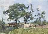 Bucolic Landscape 1886 By Arthur Walton