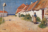 Seaside Cottages with Dovecote c1883 By Arthur Walton