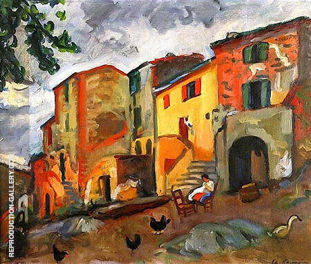 Village Street in Collioure 1912 | Oil Painting Reproduction