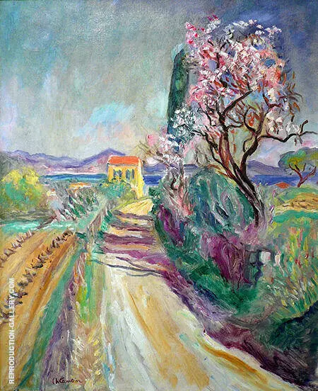 The Road to the Pinet Almond Bloomed By Charles Camoin