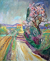 The Road to the Pinet Almond Bloomed By Charles Camoin