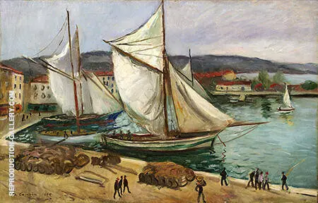 Tartanes a Saint-Tropez 1925 By Charles Camoin