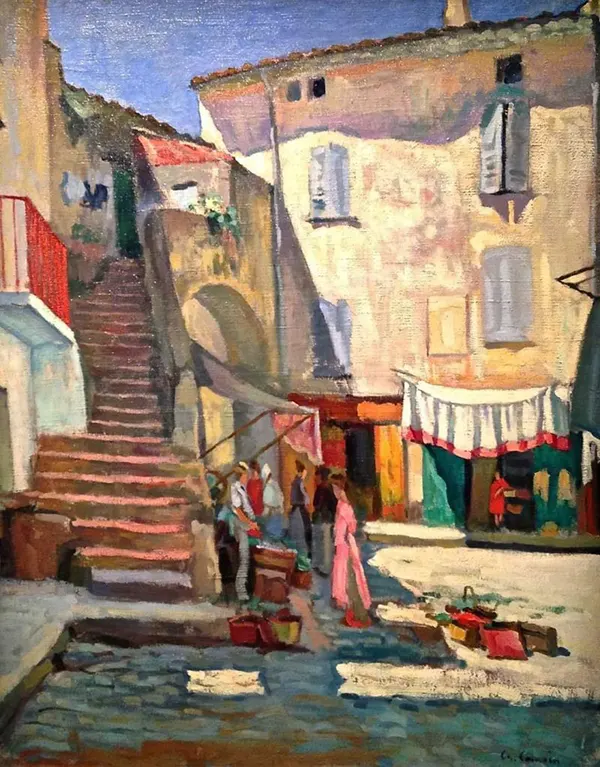 La Place Aux Herbes a Saint-Tropez By Charles Camoin