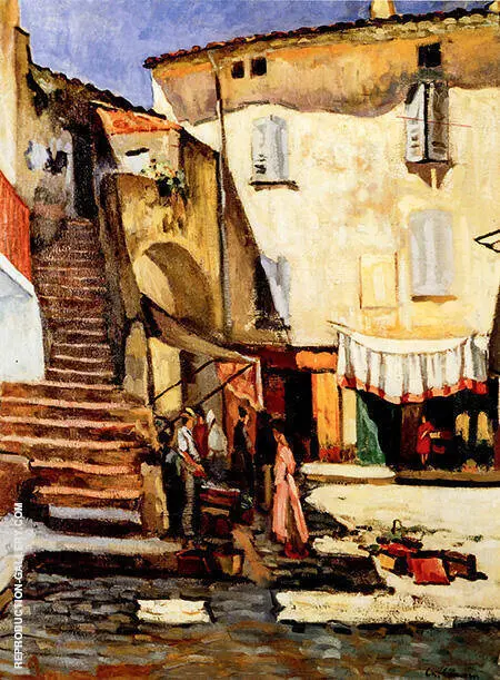 La Place Aux Herbes a Saint-Tropez By Charles Camoin