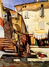 La Place Aux Herbes a Saint-Tropez By Charles Camoin