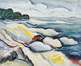 Rocky shore in Corsica By Charles Camoin
