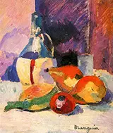 Still Life with Chianti 1905 By Henri Manguin