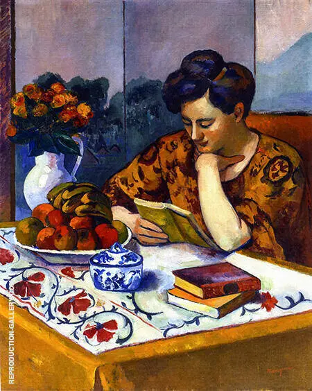 Reader with a Yellow Book 1910 By Henri Manguin