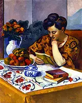 Reader with a Yellow Book 1910 By Henri Manguin