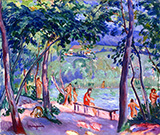 The Beach at Colombier c1918 By Henri Manguin