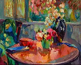 Vases of Flowers on the Table By Robert Antoine Pinchon