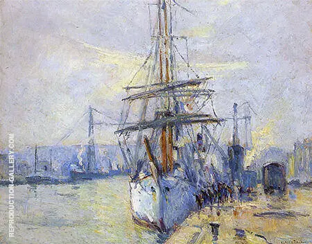 The Harbor of Rouen 1935 By Robert Antoine Pinchon